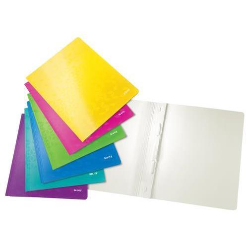 [448964] LEITZ Chemise de présentation à lamelles A4 WOW en polypropylène. Coloris assortis