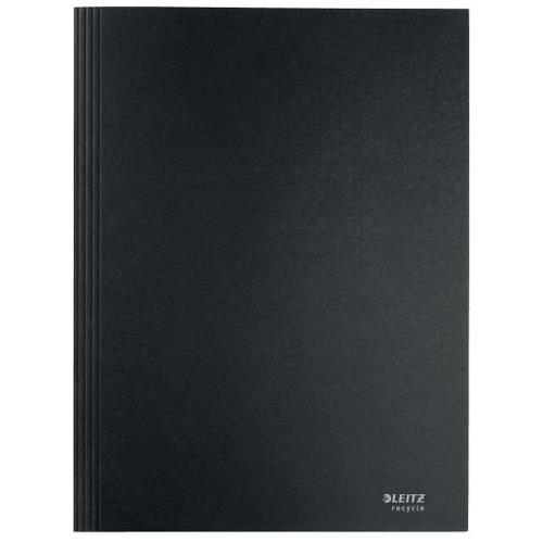 [448968] LEITZ Chemise 3 rabats Leitz Recycle en carton 100% recyclé et 100% recyclable. Coloris noir
