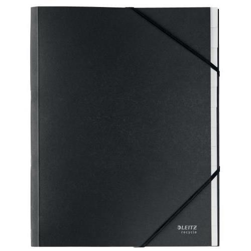 [448972] LEITZ Trieur à élastique 12 touches Leitz Recycle carton 100% recyclé et recyclable. Coloris noir