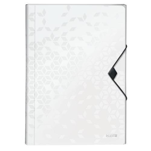 [449025] LEITZ Trieur à rabat WOW extensible en polypropylène 11 positions. Coloris Blanc
