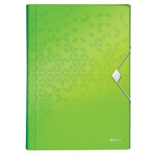 [449027] LEITZ Trieur à rabat WOW extensible en polypropylène 11 positions. Coloris Vert