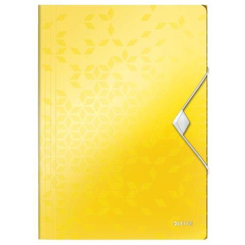 [449032] LEITZ Chemise 3 rabats à élastique WOW en polypropylène. Coloris Jaune