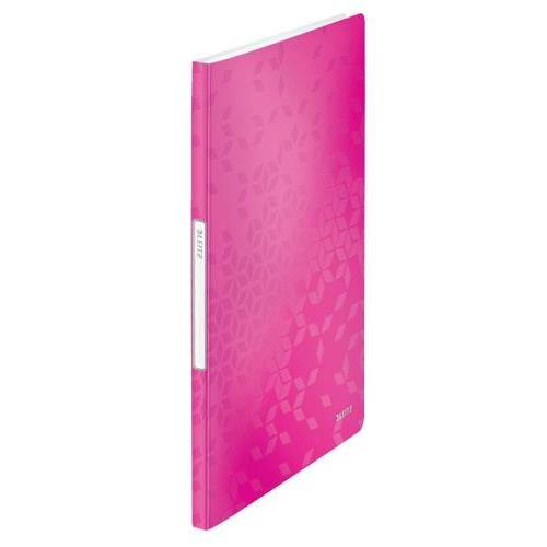 [449051] LEITZ Protège-documents WOW en polypropylène 20 pochettes, 40 vues. Coloris Rose
