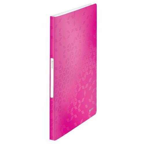 [449064] LEITZ Protège-documents WOW en polypropylène 40 pochettes, 80 vues. Coloris Rose
