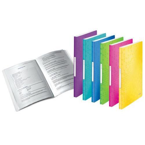[449072] LEITZ Lot 6 Protège-documents WOW en polypropylène 40 pochettes, 80 vues. Coloris Assortis