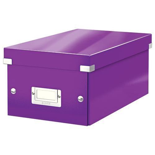 [449144] LEITZ Boîte de rangement DVD CLICK&STORE. Contenance 20 DVD standard ou 40 slim. Coloris violet
