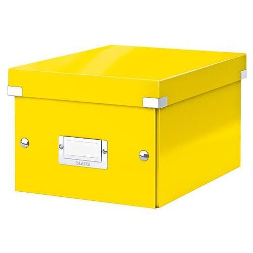 [449145] LEITZ Boîte CLICK&STORE. Format S A5 - Dimensions : L21.6 x H16 x P28. 2 cm. Coloris Jaune