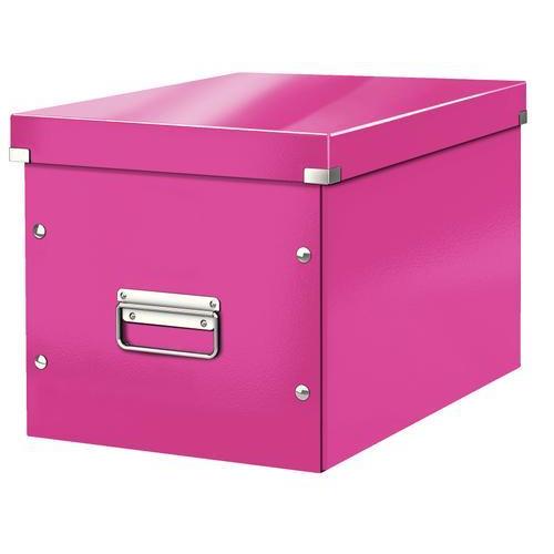 [449163] LEITZ Boîte CLICK&STORE cube format L. Coloris Rose