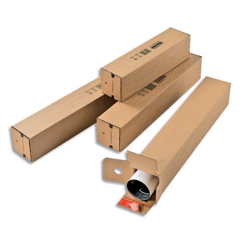 [449241] COLOMPAC Boîte d'expédition longue simple cannelure, fermeture autocollante L10,8 x H10,8 x P10,8 cm