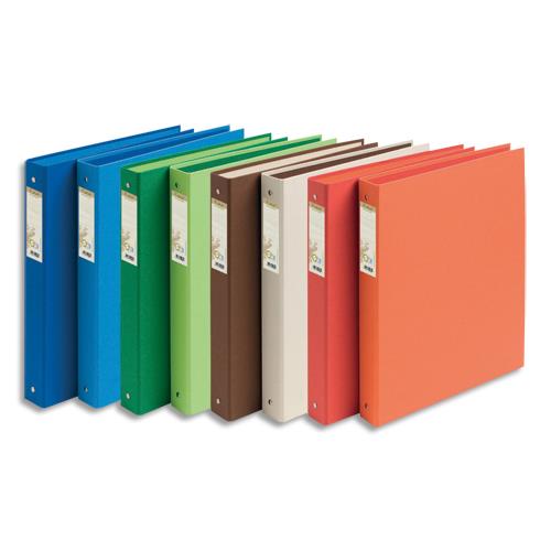 [449276] EXACOMPTA Classeur 4 anneaux FOREVER dos 4cm en carte recyclé 18/10e. Format A4. Coloris assortis