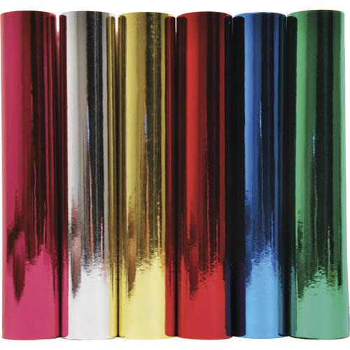 [449368] CLAIREFONTAINE Rouleau de papier cadeau métallisé uni 76g 1 face. Dimensions 2x0,7m. Coloris assortis