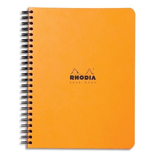 [449392] RHODIA Cahier Notebook spirale en carte 160 pages 5x5 format 16x21cm. Coloris orange