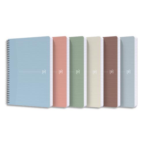 [449439] OXFORD Cahier carte recyclée My Rec'Up à spirale 180 pages 90g 5x5. Format 14,8x21 cm