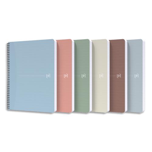 [449443] OXFORD Cahier carte recyclée My Rec'Up à spirale 180 pages 90g 5x5. Format 21x29,7cm