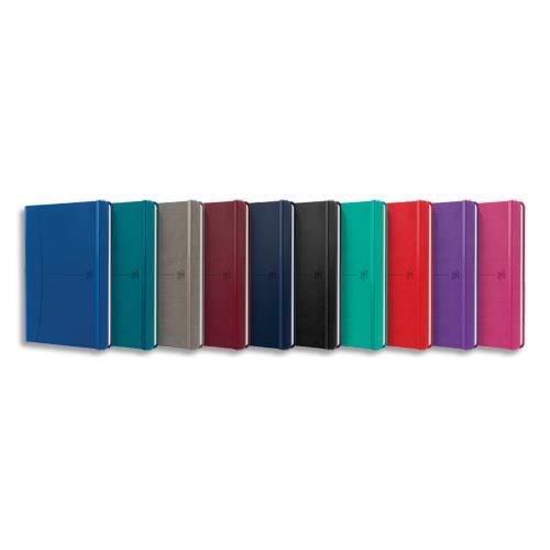 [449447] OXFORD Carnet SIGNATURE format A5 couverture rigide brochure 160 pages quadrillées 5x5. Coloris assortis
