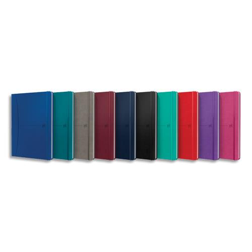 [449455] OXFORD Carnet SIGNATURE format B5 couverture rigide brochure 160 pages lignées 7mm. Coloris assortis