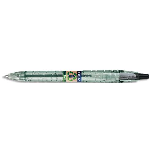 [449574] PILOT Bille B2P Ecoball rétractable. Rechargeable. Pointe 1mm. Corps plastique recyclé 86%. Coloris noir