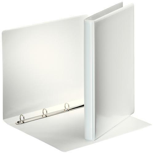 [449713] ESSELTE Classeur personnalisable ESSENTIAL 4 anneaux 16 mm en polypropylène. Format A4. Coloris Blanc