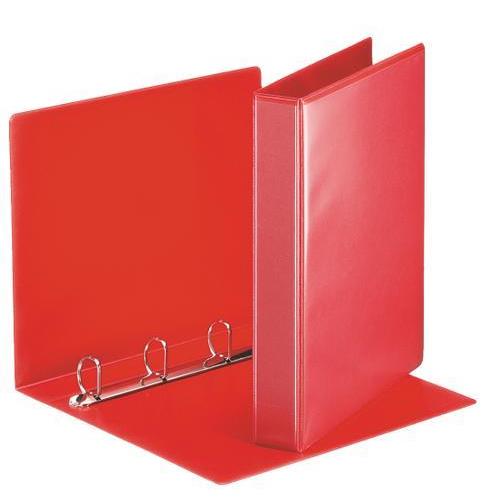 [449723] ESSELTE Classeur personnalisable ESSENTIAL 4 anneaux 30 mm en polypropylène. Format A4. Coloris Rouge