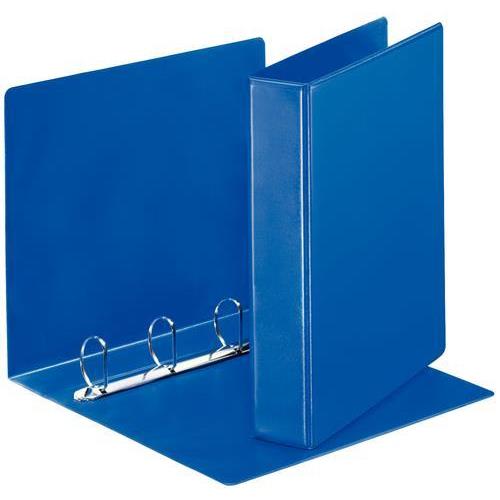 [449724] ESSELTE Classeur personnalisable ESSENTIAL 4 anneaux 40 mm en polypropylène. Format A4. Coloris Bleu