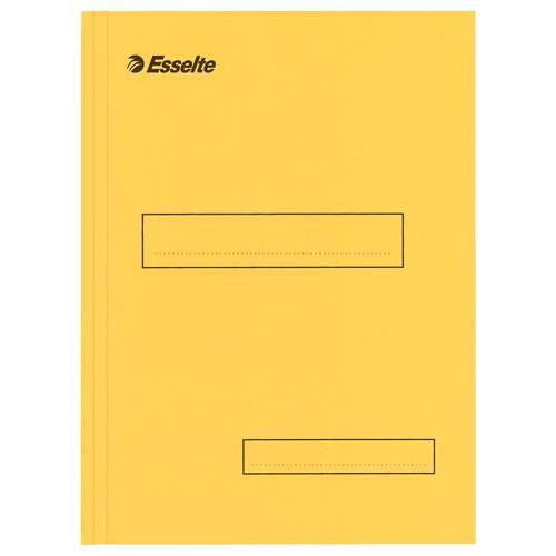 [449729] ESSELTE Boîte de 100 sous-dossier en carton Kraft, 1 rabat. Format A4. Coloris Jaune