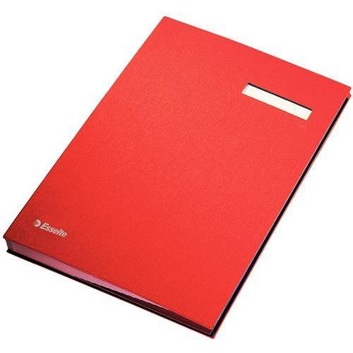 [449735] ESSELTE Parapheur standard 20 compartiments en carton. Coloris Rouge