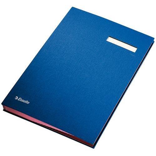[449736] ESSELTE Parapheur standard 20 compartiments en carton. Coloris Bleu