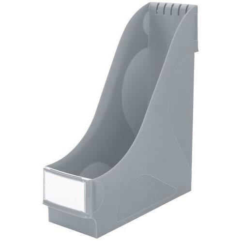 [450060] LEITZ Porte-revues PP avec large poignée. Dimensions (hxp) : 32 x 29 cm - Dos 9 cm. Coloris gris