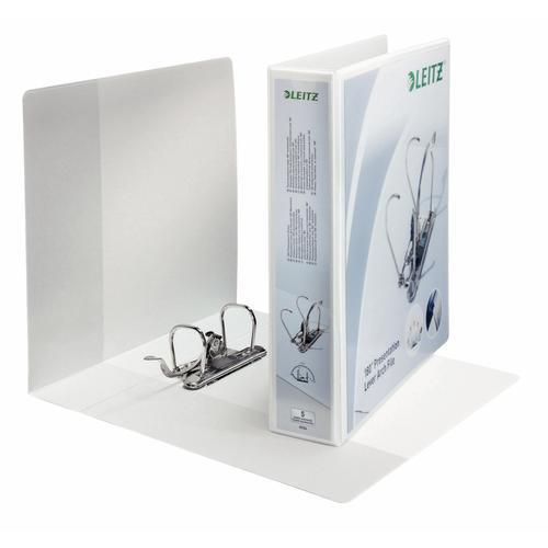 [450064] LEITZ Classeur à levier personnalisable 180° en polypropylène. Dos 5 cm. Format A4. Coloris Blanc