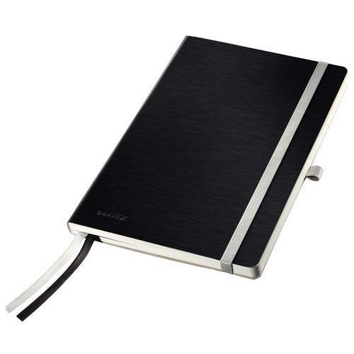 [450067] LEITZ Cahier STYLE 160 pages unies, couverture souple. Format A5. Fermeture élastique. Coloris Noir
