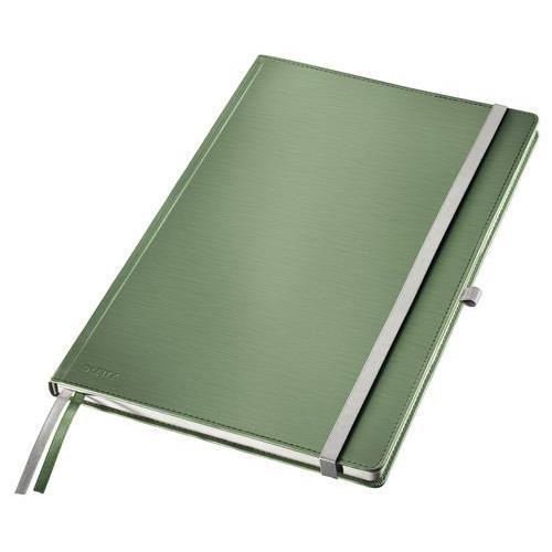 [450083] LEITZ Cahier STYLE 160 pages 5x5, couverture rigide. Format A4. Fermeture élastique. Coloris Vert