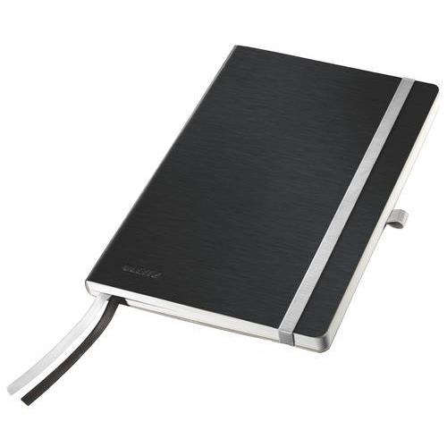 [450118] LEITZ Cahier STYLE 160 pages 5x5, couverture souple. Format A5. Fermeture élastique. Coloris Noir
