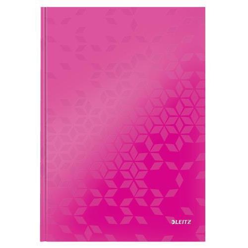 [450145] LEITZ Cahier WOW 21x29,7cm, 160 pages lignées. Couverture rigide. Coloris Rose