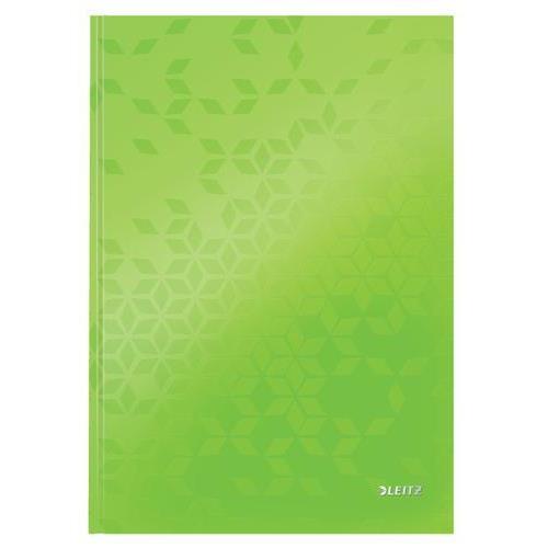 [450149] LEITZ Cahier WOW 21x29,7cm, 160 pages lignées. Couverture rigide. Coloris Vert