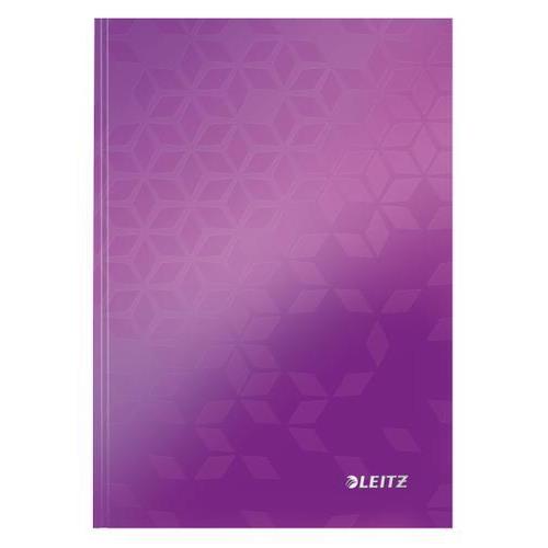[450177] LEITZ Cahier WOW 14,8x21cm, 160 pages lignées. Couverture rigide. Coloris Violet