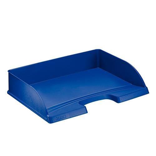 [450267] LEITZ Corbeille à courrier Plus, format paysage. Dimensions (lxhxp) : 36,3x7x27,3 cm. Coloris bleu
