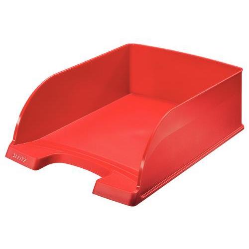 [450282] LEITZ Corbeille à courrier Jumbo Leitz Plus. Dimensions (lxhxp) : 25,5 x 10,3 x 36 cm. Coloris rouge