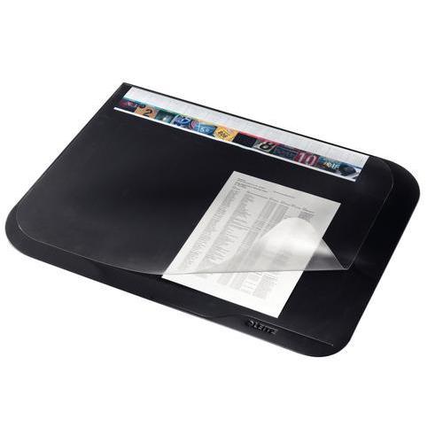 [450309] LEITZ Sous-mains Leitz Plus avec rabat en PVC. Dimensions (lxh) : 65 x 50 cm. Coloris Noir