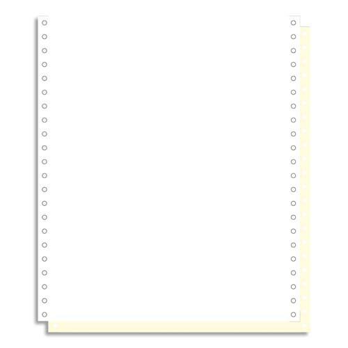 [450372] EXACOMPTA Boîte 1000 feuilles listing 70g autocopiantes blanc/jaune 240x11 2plis bande Caroll détachable