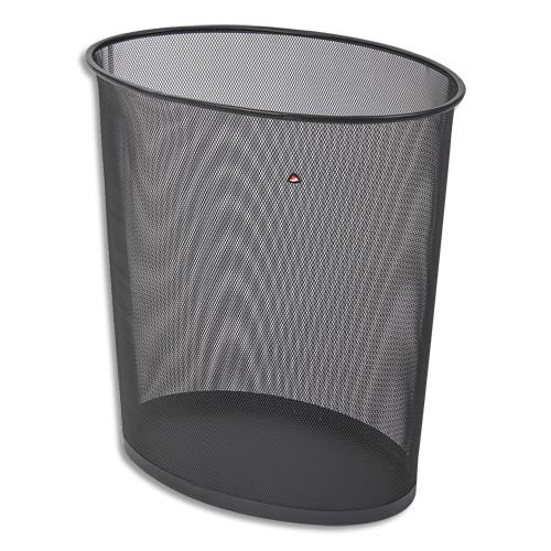 [450459] ALBA Corbeille à papier en métal Mesh 40 litres. Dimensions (lxhxp) : 48x50x34 cm. Coloris noir