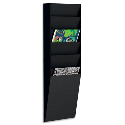 [450534] PAPERFLOW Trieur vertical à 6 cases A4 - Dimensions (lxhxp) : 23,6x71,2x8,3 cm. Coloris noir