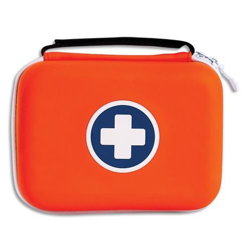 [450556] LABORATOIRES ESCULAPE Trousse de premiers secours SaveBox Mini deux compartiments poignée velcro réglable