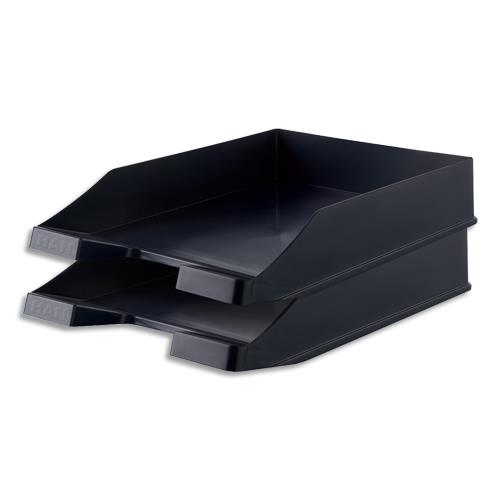 [450631] HAN Corbeille à courrier KARMA en polystyrène. Jusqu'au format A4+. Dim (lxhxp) : 25,5x6,5x34,8 cm. Noir