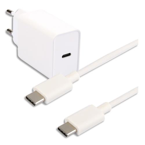 [450688] APM Chargeur secteur USB Type C + Câble Type C 1 mètre (dont eco-taxe de 0,02 €)