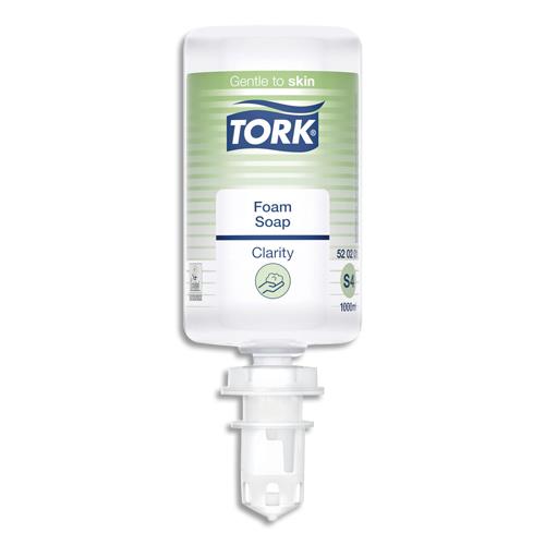[450836] TORK Recharge savon Mousse Limpide S4 1L 99 % des ingrédients sont d'origine naturelle