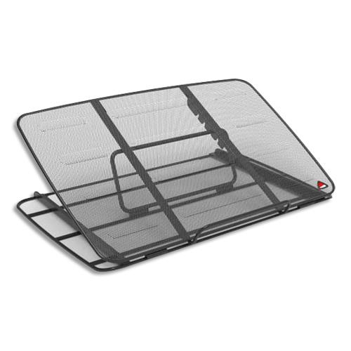 [450852] ALBA Support ordi portable 15 à17'' métal mesh Noir (Acier perforé) ultra-résistant,se replie entièrement
