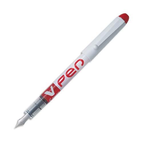 [027833] PILOT Stylo à plume jetable largeur de trait 0,4 mm encre liquide Rouge V-PEN