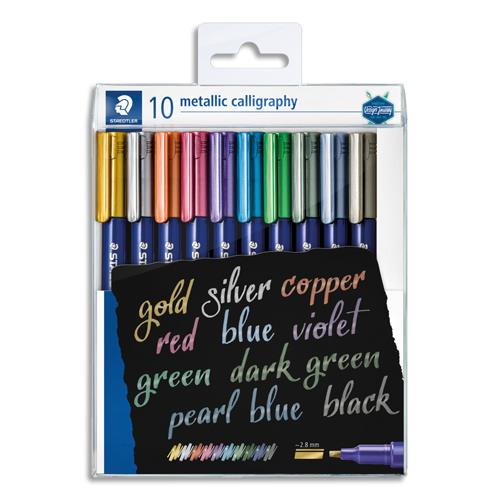 [451467] STAEDTLER® metallic calligraphy 8325 Design Journey - Set 10 marqueurs encre métallisée assortis