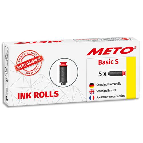 [452196] METO Pack de 5 rouleaux encreurs pour Meto Basic S 1 ligne