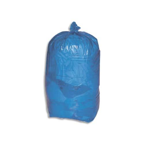 [452572] Boîte de 250 sacs poubelles traditionnels 110 litres renforcés Bleus 70x110cm 32 microns NFE